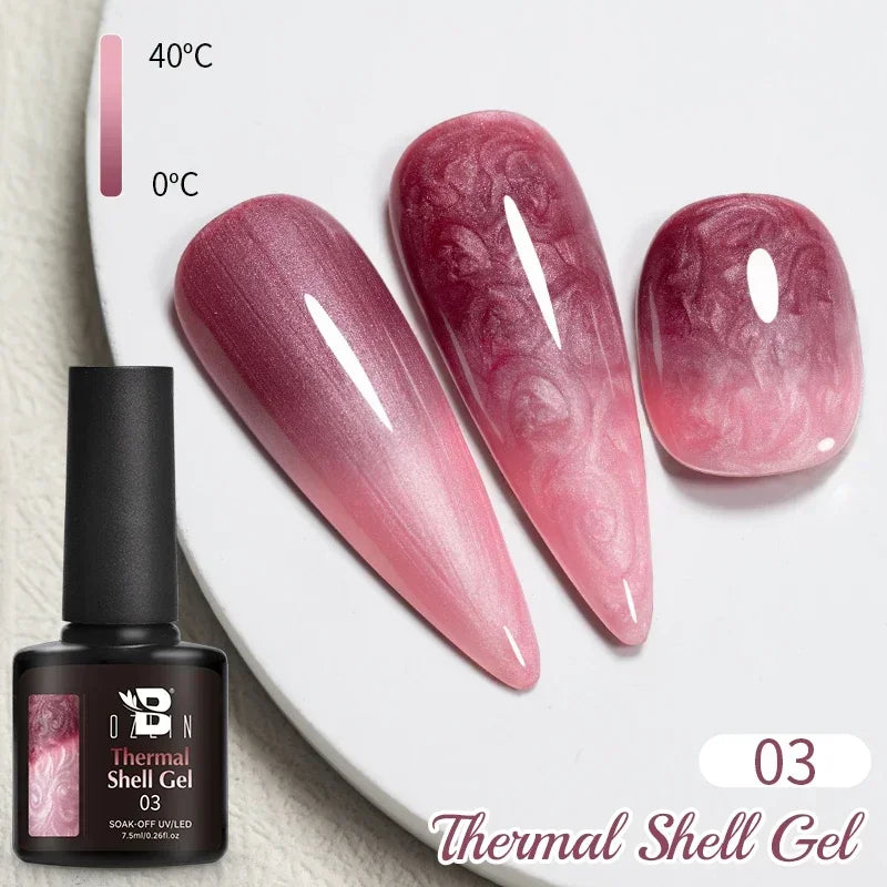 BOZLIN 7.5ML Amber Moonlight Cat Magnetic Gel Nail Polish White Light Magnetic Nail Sparkling Glitter Semi Permanent Varnish