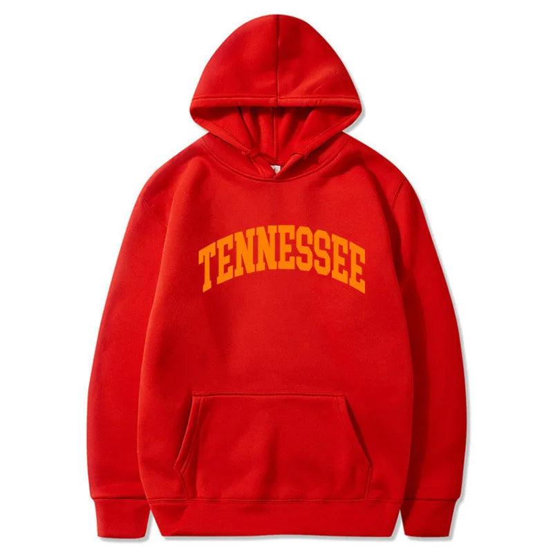 New Tennessee Autumn Winter Hoodie Unisex round Neck Pullover Sweatshirt Street Style Loose Fit Long Sleeve Polyester Fiber