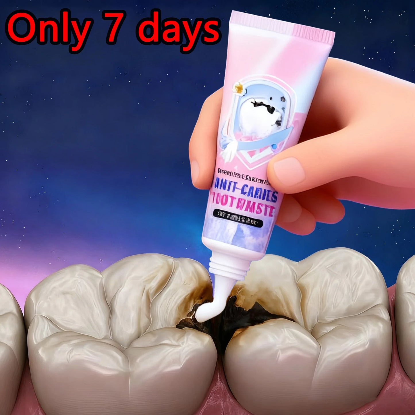 7-day oral toothpaste for preventing tooth decay and effectively removing dental plaque