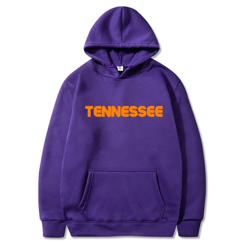New Tennessee Autumn Winter Hoodie Unisex round Neck Pullover Sweatshirt Street Style Loose Fit Long Sleeve Polyester Fiber
