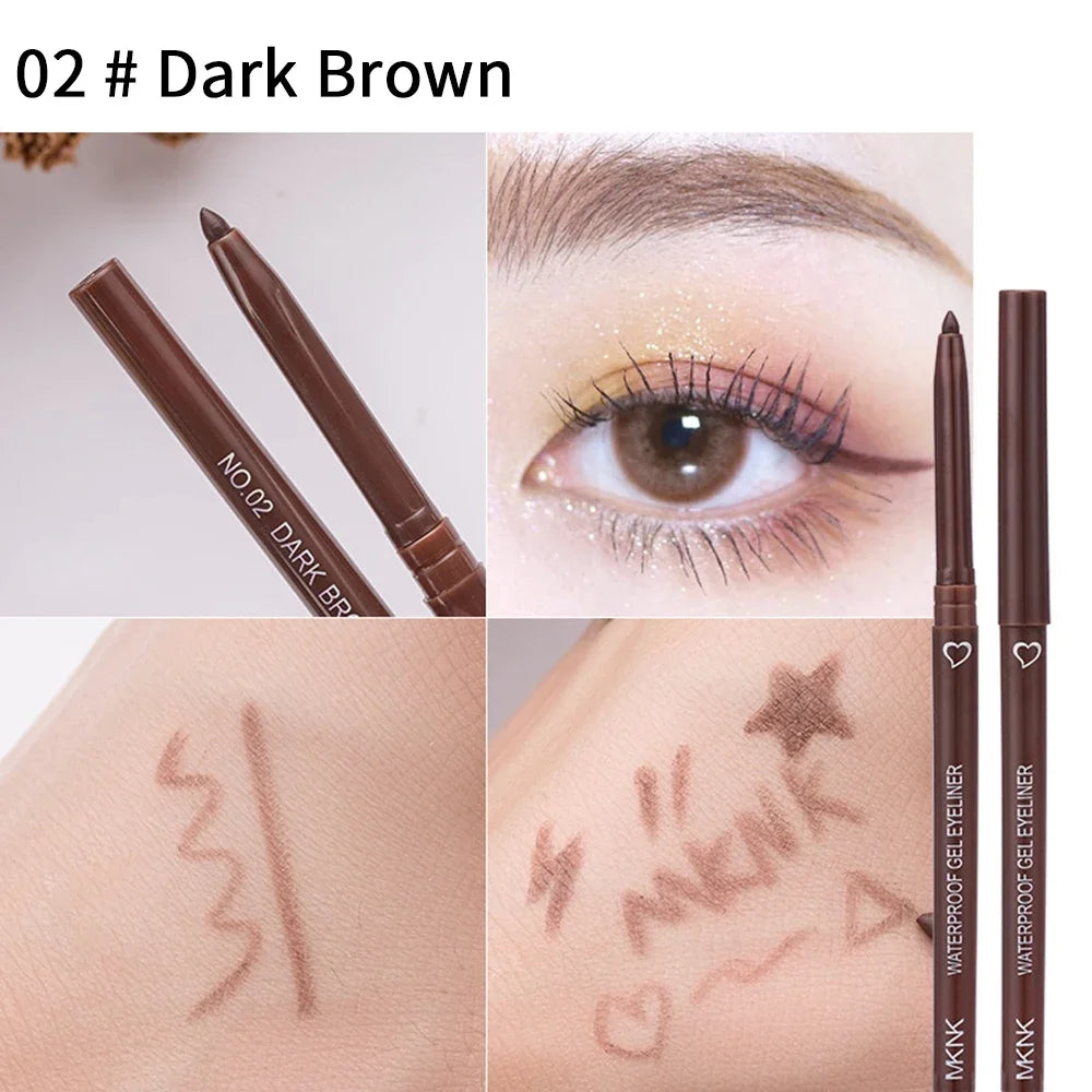 Black Brown Quick-drying Eyeliner Waterproof Liquid Eyeliner Gel Pen Long Lasting Smooth Pencil Not Blooming Eye Makeup Cosmetic