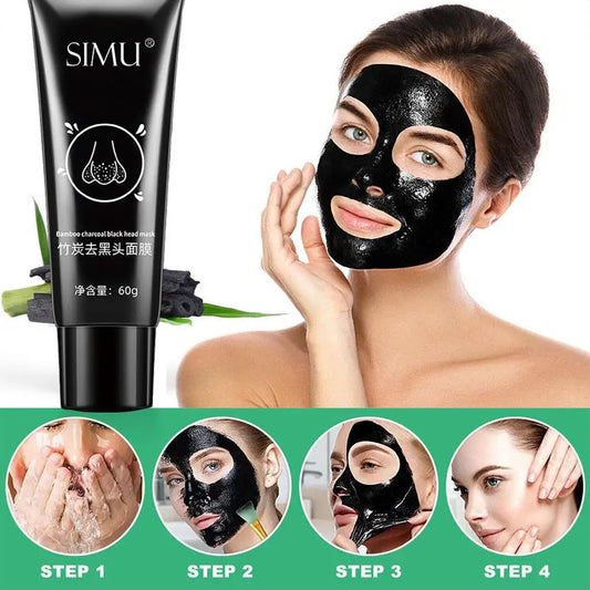 60g Blackhead Remove Mask Bamboo Charcoal Peel Off Skin Deep Oil-Control Shrink Pore Mask Cleansing Care U1F5
