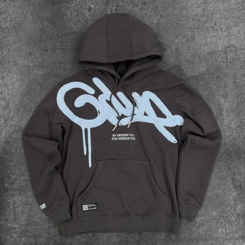 American High Street Y2K Hoodie – Women’s Retro Harajuku Letter Oversized Street Hip-Hop Sweatshirt