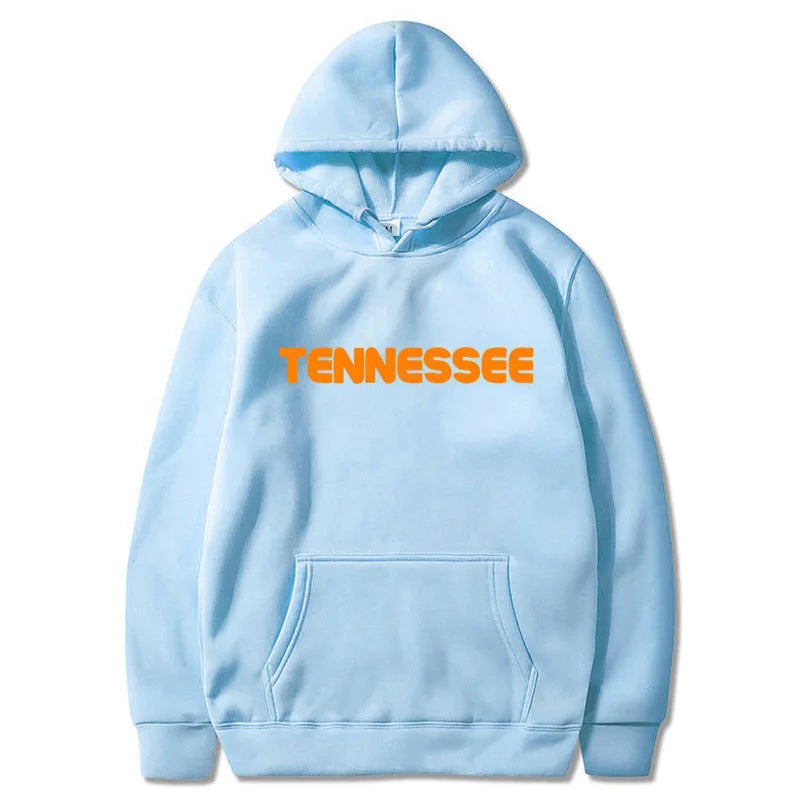 New Tennessee Autumn Winter Hoodie Unisex round Neck Pullover Sweatshirt Street Style Loose Fit Long Sleeve Polyester Fiber