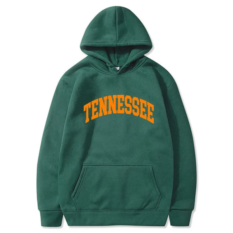 New Tennessee Autumn Winter Hoodie Unisex round Neck Pullover Sweatshirt Street Style Loose Fit Long Sleeve Polyester Fiber