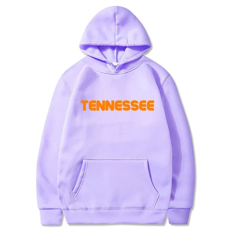 New Tennessee Autumn Winter Hoodie Unisex round Neck Pullover Sweatshirt Street Style Loose Fit Long Sleeve Polyester Fiber