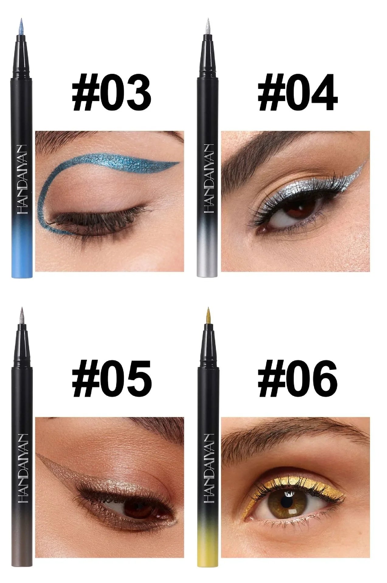 Pearlescent Eyeliner Stick Pen Glitter Eyes Shadow Waterproof Shimmer Eye Liner Pen Shiny High-gloss Cosmetics Beauty Make Up