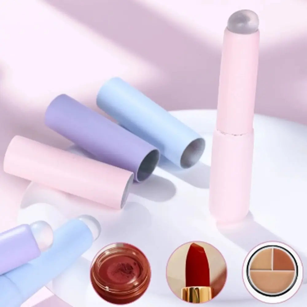 Reusable Lip Brushes Multifunction Round Head Silicone Lipstick Brush Applicator Elastic Lip Gloss Makeup Brushes Woman