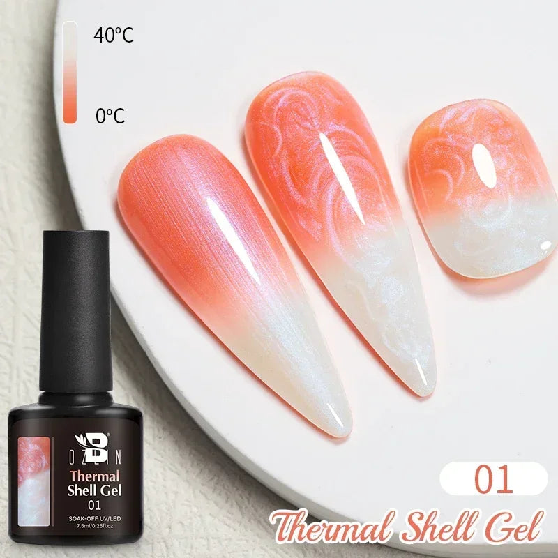 BOZLIN 7.5ML Amber Moonlight Cat Magnetic Gel Nail Polish White Light Magnetic Nail Sparkling Glitter Semi Permanent Varnish