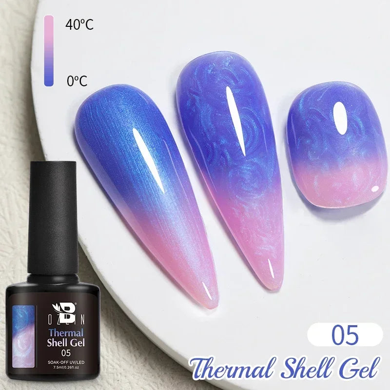 BOZLIN 7.5ML Amber Moonlight Cat Magnetic Gel Nail Polish White Light Magnetic Nail Sparkling Glitter Semi Permanent Varnish