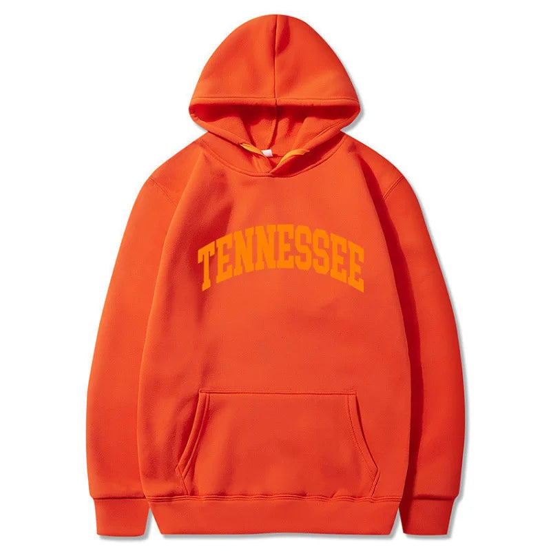 New Tennessee Autumn Winter Hoodie Unisex round Neck Pullover Sweatshirt Street Style Loose Fit Long Sleeve Polyester Fiber