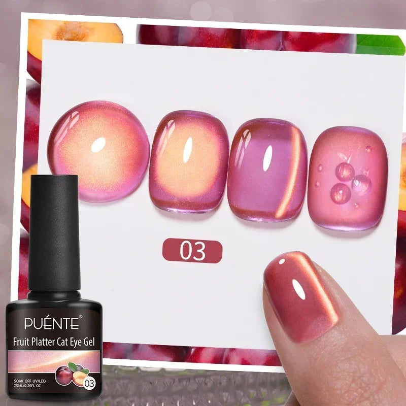 7.5ML Black Cat Eye Magnetic Glitter Gel Nail Polish Ultra-Bright Black Shine Long-Lasting Soak Off UV Nail Art Varnish Manicure