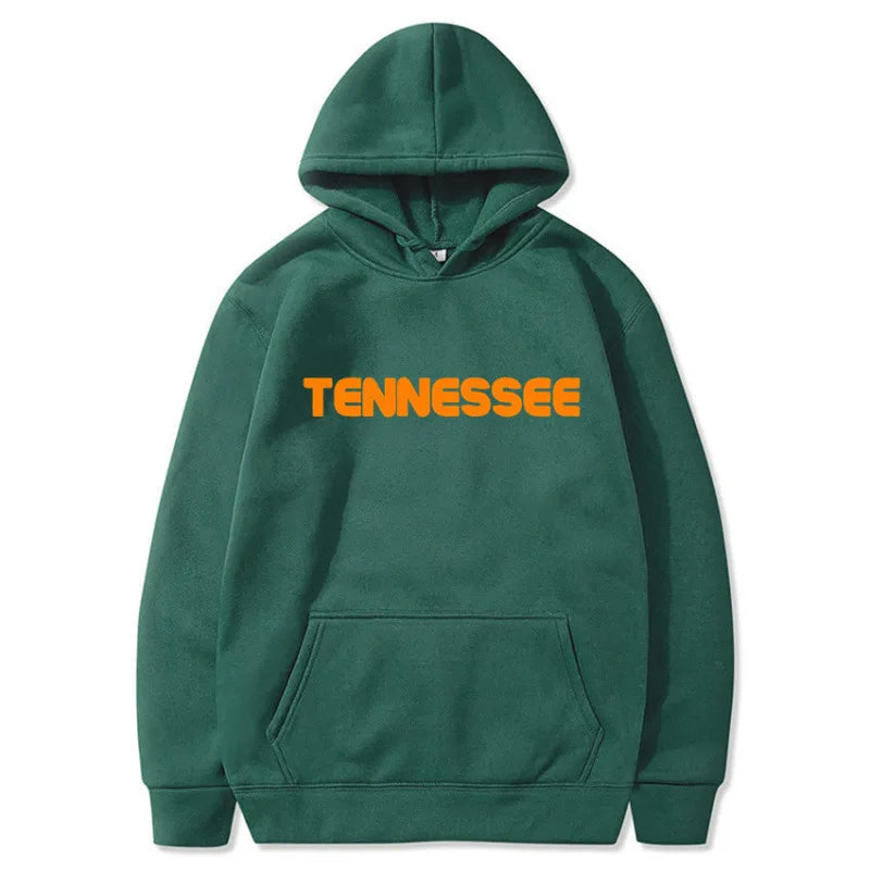 New Tennessee Autumn Winter Hoodie Unisex round Neck Pullover Sweatshirt Street Style Loose Fit Long Sleeve Polyester Fiber