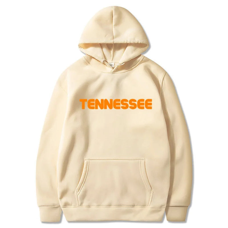 New Tennessee Autumn Winter Hoodie Unisex round Neck Pullover Sweatshirt Street Style Loose Fit Long Sleeve Polyester Fiber