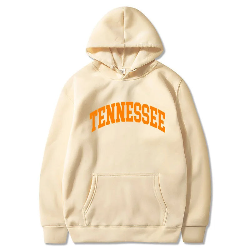 New Tennessee Autumn Winter Hoodie Unisex round Neck Pullover Sweatshirt Street Style Loose Fit Long Sleeve Polyester Fiber