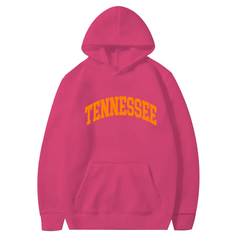 New Tennessee Autumn Winter Hoodie Unisex round Neck Pullover Sweatshirt Street Style Loose Fit Long Sleeve Polyester Fiber