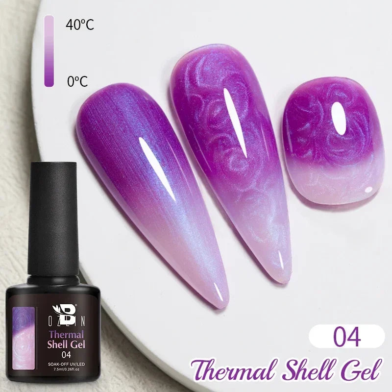 BOZLIN 7.5ML Amber Moonlight Cat Magnetic Gel Nail Polish White Light Magnetic Nail Sparkling Glitter Semi Permanent Varnish