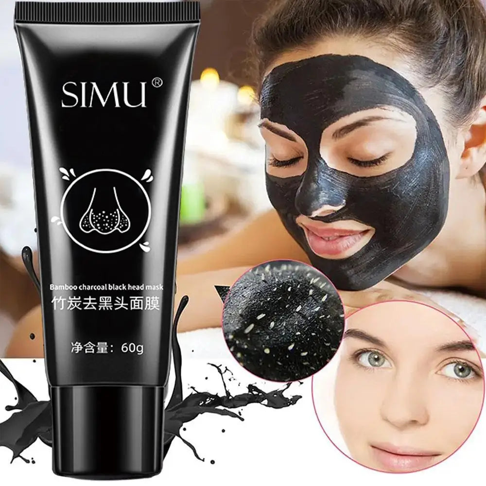 60g Blackhead Remove Mask Bamboo Charcoal Peel Off Skin Deep Oil-Control Shrink Pore Mask Cleansing Care U1F5