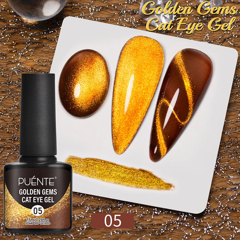 7.5ML Black Cat Eye Magnetic Glitter Gel Nail Polish Ultra-Bright Black Shine Long-Lasting Soak Off UV Nail Art Varnish Manicure