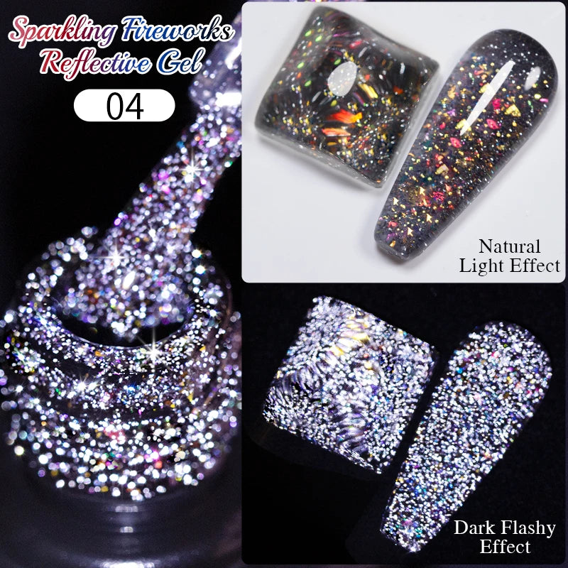 7.5ML Black Cat Eye Magnetic Glitter Gel Nail Polish Ultra-Bright Black Shine Long-Lasting Soak Off UV Nail Art Varnish Manicure