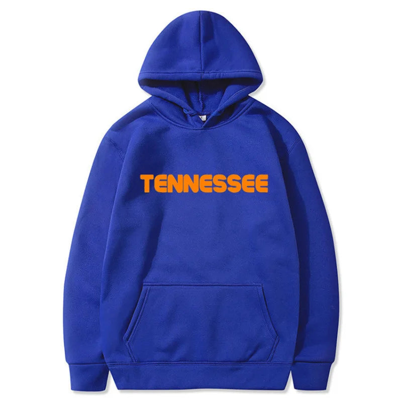 New Tennessee Autumn Winter Hoodie Unisex round Neck Pullover Sweatshirt Street Style Loose Fit Long Sleeve Polyester Fiber