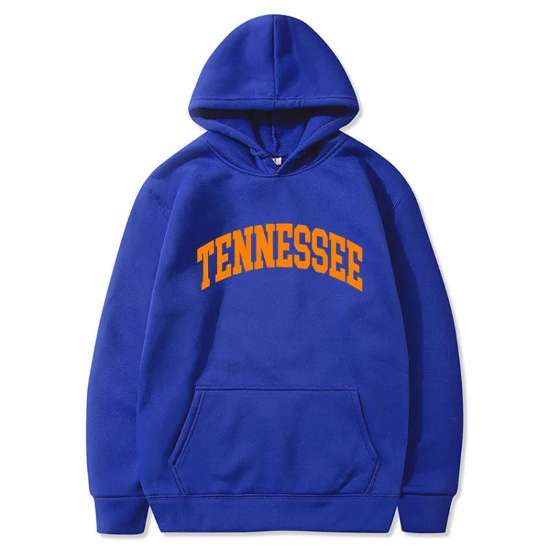 New Tennessee Autumn Winter Hoodie Unisex round Neck Pullover Sweatshirt Street Style Loose Fit Long Sleeve Polyester Fiber