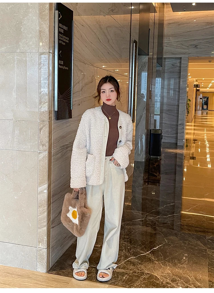 Women’s Korean Slim Turtleneck Sweater – Long Sleeve Casual Thick Knitted Pullover, Autumn/Winter Basic Top