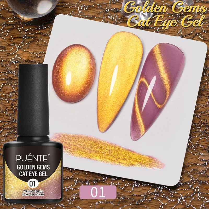 7.5ML Black Cat Eye Magnetic Glitter Gel Nail Polish Ultra-Bright Black Shine Long-Lasting Soak Off UV Nail Art Varnish Manicure