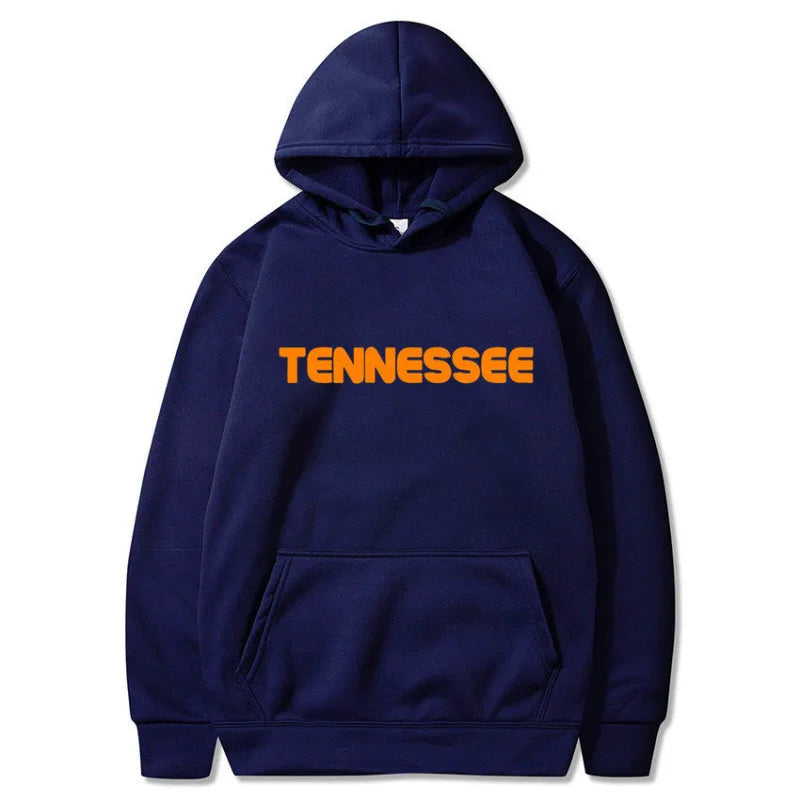 New Tennessee Autumn Winter Hoodie Unisex round Neck Pullover Sweatshirt Street Style Loose Fit Long Sleeve Polyester Fiber