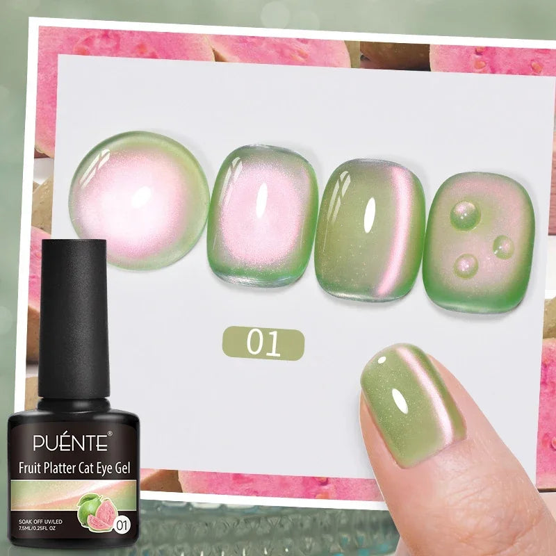 7.5ML Black Cat Eye Magnetic Glitter Gel Nail Polish Ultra-Bright Black Shine Long-Lasting Soak Off UV Nail Art Varnish Manicure