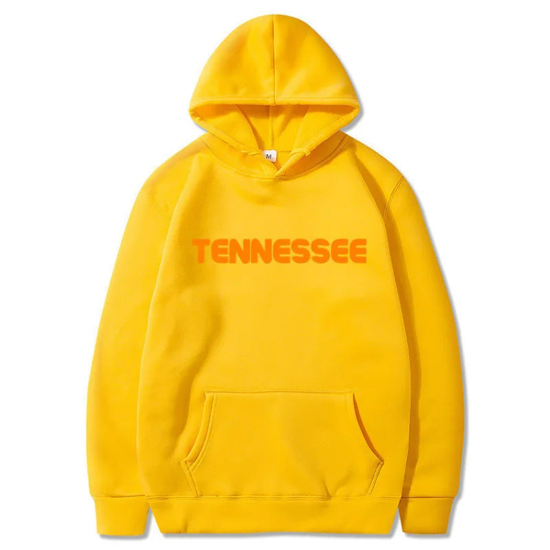 New Tennessee Autumn Winter Hoodie Unisex round Neck Pullover Sweatshirt Street Style Loose Fit Long Sleeve Polyester Fiber
