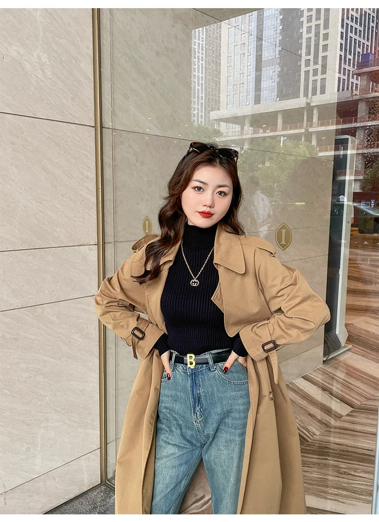 Women’s Korean Slim Turtleneck Sweater – Long Sleeve Casual Thick Knitted Pullover, Autumn/Winter Basic Top
