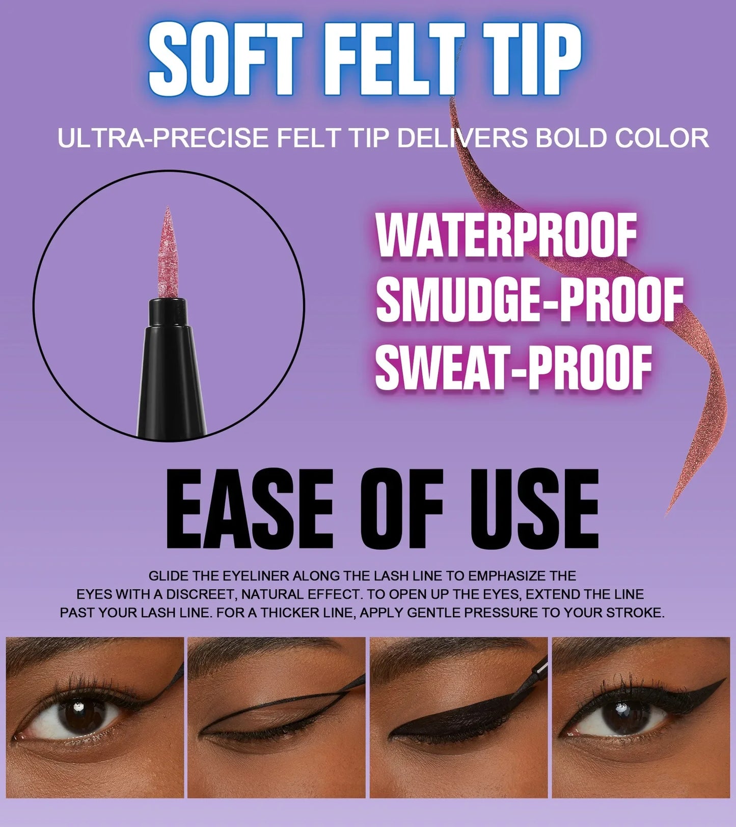 Pearlescent Eyeliner Stick Pen Glitter Eyes Shadow Waterproof Shimmer Eye Liner Pen Shiny High-gloss Cosmetics Beauty Make Up