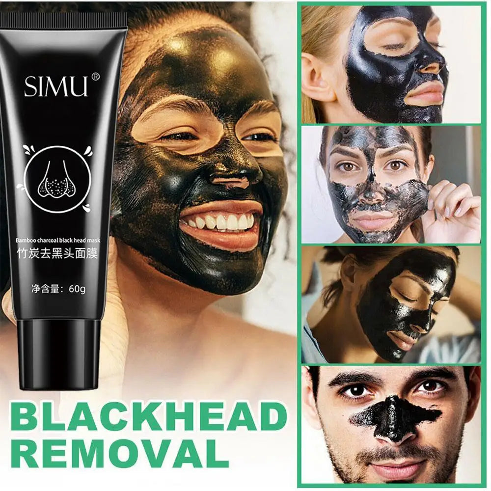 60g Blackhead Remove Mask Bamboo Charcoal Peel Off Skin Deep Oil-Control Shrink Pore Mask Cleansing Care U1F5