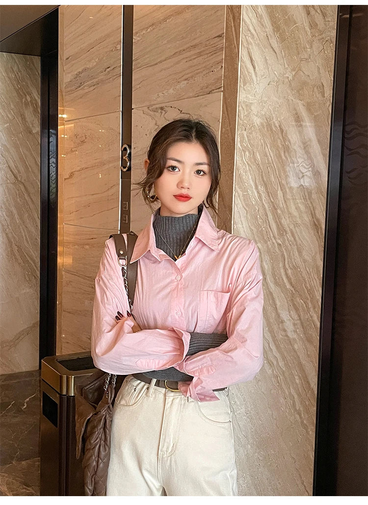 Women’s Korean Slim Turtleneck Sweater – Long Sleeve Casual Thick Knitted Pullover, Autumn/Winter Basic Top