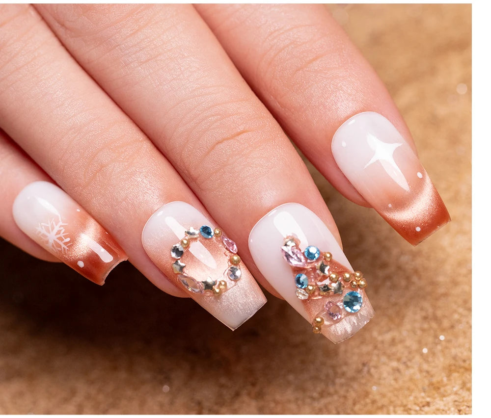 BOZLIN 7.5ML Amber Moonlight Cat Magnetic Gel Nail Polish White Light Magnetic Nail Sparkling Glitter Semi Permanent Varnish