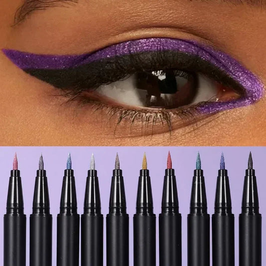 Pearlescent Eyeliner Stick Pen Glitter Eyes Shadow Waterproof Shimmer Eye Liner Pen Shiny High-gloss Cosmetics Beauty Make Up