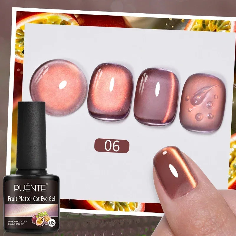 7.5ML Black Cat Eye Magnetic Glitter Gel Nail Polish Ultra-Bright Black Shine Long-Lasting Soak Off UV Nail Art Varnish Manicure