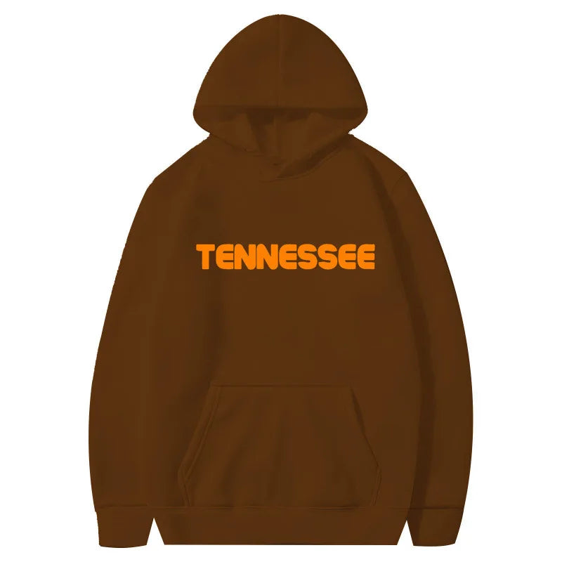 New Tennessee Autumn Winter Hoodie Unisex round Neck Pullover Sweatshirt Street Style Loose Fit Long Sleeve Polyester Fiber