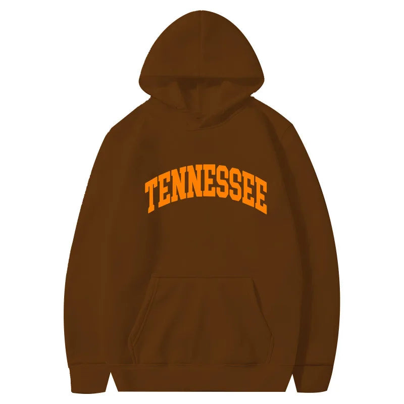 New Tennessee Autumn Winter Hoodie Unisex round Neck Pullover Sweatshirt Street Style Loose Fit Long Sleeve Polyester Fiber