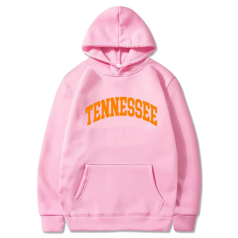 New Tennessee Autumn Winter Hoodie Unisex round Neck Pullover Sweatshirt Street Style Loose Fit Long Sleeve Polyester Fiber