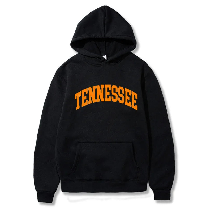 New Tennessee Autumn Winter Hoodie Unisex round Neck Pullover Sweatshirt Street Style Loose Fit Long Sleeve Polyester Fiber