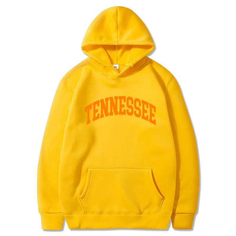 New Tennessee Autumn Winter Hoodie Unisex round Neck Pullover Sweatshirt Street Style Loose Fit Long Sleeve Polyester Fiber