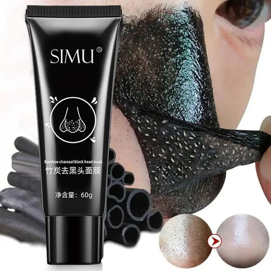 60g Blackhead Remove Mask Bamboo Charcoal Peel Off Skin Deep Oil-Control Shrink Pore Mask Cleansing Care U1F5