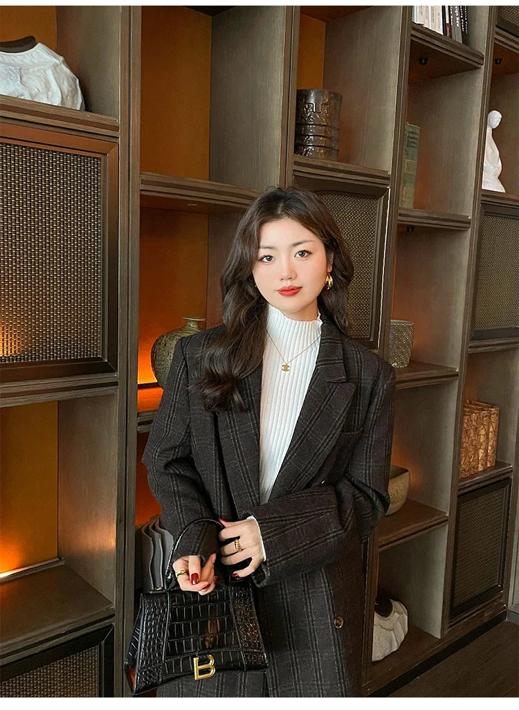 Women’s Korean Slim Turtleneck Sweater – Long Sleeve Casual Thick Knitted Pullover, Autumn/Winter Basic Top