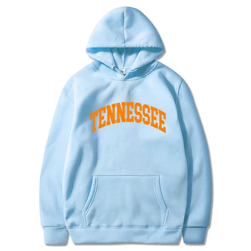 New Tennessee Autumn Winter Hoodie Unisex round Neck Pullover Sweatshirt Street Style Loose Fit Long Sleeve Polyester Fiber