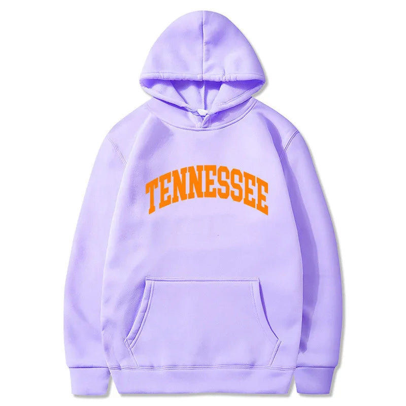 New Tennessee Autumn Winter Hoodie Unisex round Neck Pullover Sweatshirt Street Style Loose Fit Long Sleeve Polyester Fiber