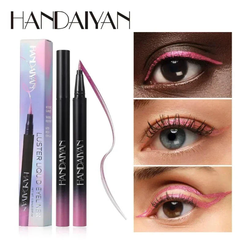 Pearlescent Eyeliner Stick Pen Glitter Eyes Shadow Waterproof Shimmer Eye Liner Pen Shiny High-gloss Cosmetics Beauty Make Up