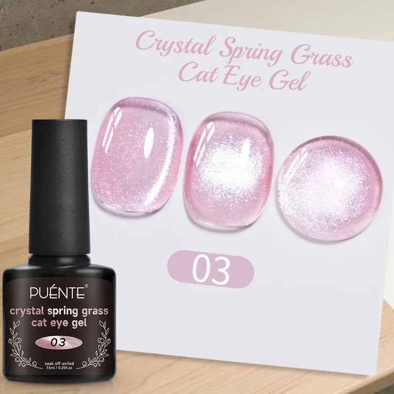 7.5ML Black Cat Eye Magnetic Glitter Gel Nail Polish Ultra-Bright Black Shine Long-Lasting Soak Off UV Nail Art Varnish Manicure