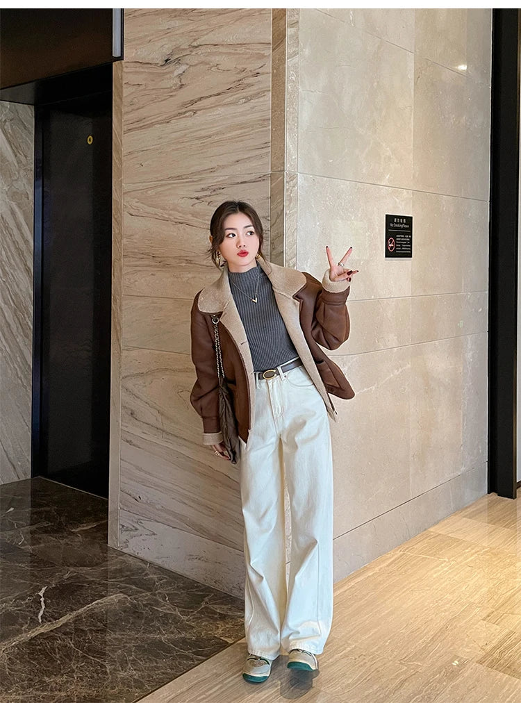 Women’s Korean Slim Turtleneck Sweater – Long Sleeve Casual Thick Knitted Pullover, Autumn/Winter Basic Top